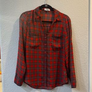 Red Plaid Express Portofino Top
